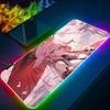 Коврик для мыши Yae Miko Genshin Impact Игровой RGB-коврик для мыши Печать на заказ Клавиатура с подсветкой Девушка-геймер XXL Коврик для ноутбука Настольные коврики Deskpad
