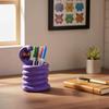 3D Cartoon Cobra Pencil Holder Animal Shaped Makeup Brush Holder Pencil Cup Flower Pot  Office Desk