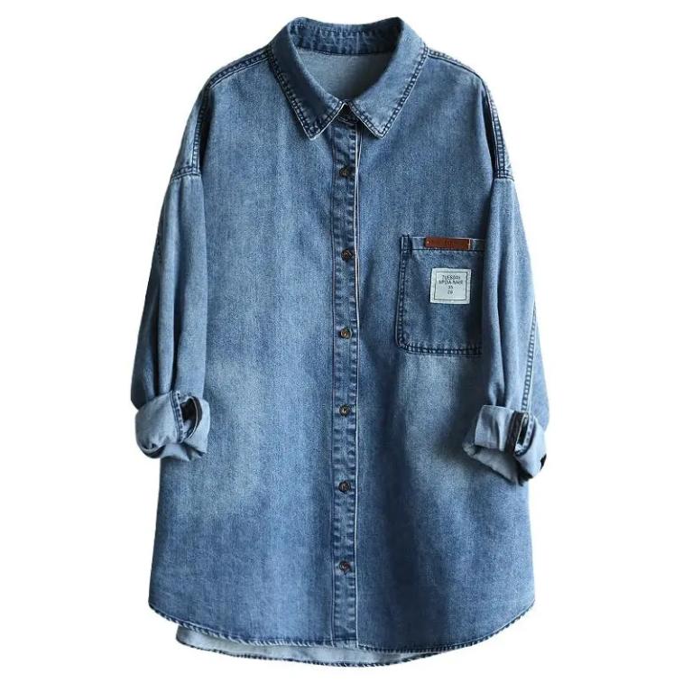Casual Loose Thin Large Jeans Shirt Coat