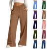 Women's Pants Fashion Casual Pants Solid Color Drawstring High Waist Pants With Pockets