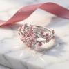 Elegant Flower Crystal Ring Light Luxury Finger Jewelry Sweet Rhinestone Ring  Girls