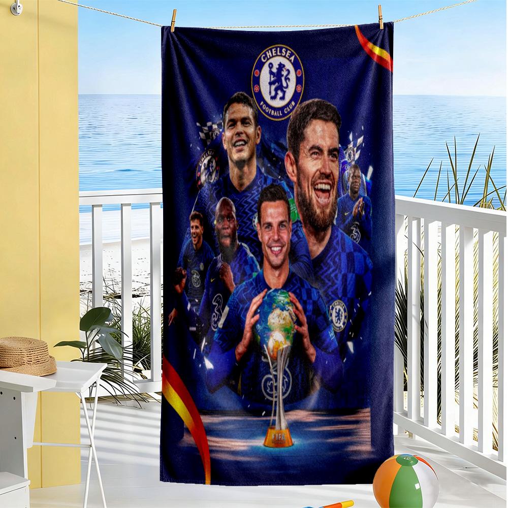 Chelsea Fc Football Player Beach Towel Super Soft Absorbent Comfortable Lightweight