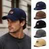 Adjustable Back Strap Leather Patch Baseball Cap Short Brim Streetwear Cap Dad Hat For Women Men