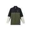 Club Dri-Fit Golf Logo Pattern Polo Loose Quick-Dry Long Sleeve Golf Shirt Men Tops Black Khaki-Green Light-Bone FQ1156-010
