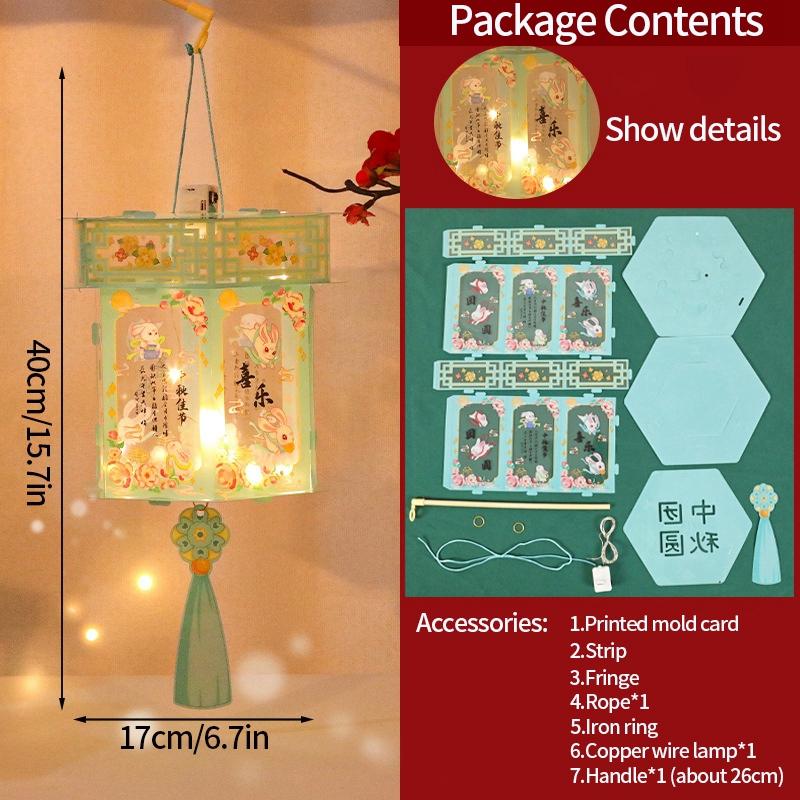 Chinese Paper Lantern Mid- Autumn Festival Lanterns Japanese Lantern Wedding Accessorie Autumn Decor DIY Material Pack