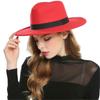 Winter Autumn Vintage Stage Performance Wide Brim Woolen Cowboy Hat Panama Fedora Hat Jazz Cap