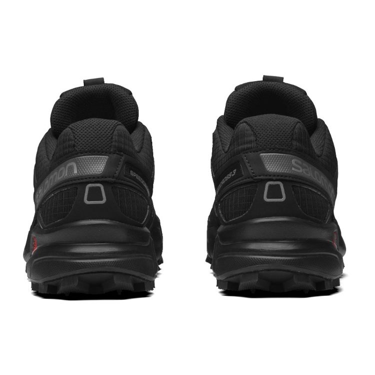 SALOMON Speedcross 3 Ткань для активного отдыха Синтетическая кожа Низкий верх Кроссовки для бега Унисекс Кроссовки для бега Черный 410855