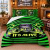 Frankenstein's Monster Pattern Bedding 3Pcs Set Bed Sheet And Pillowcases For Indoor Bedroom