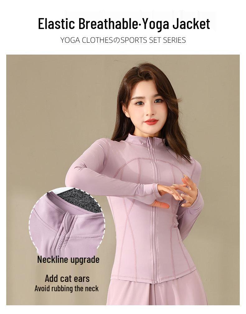 Женский комплект для активного отдыха 2024: Весенне-осенняя куртка для бега и быстросохнущие брюки для пеших прогулок, фитнеса, йоги и повседневных утренних пробежек.