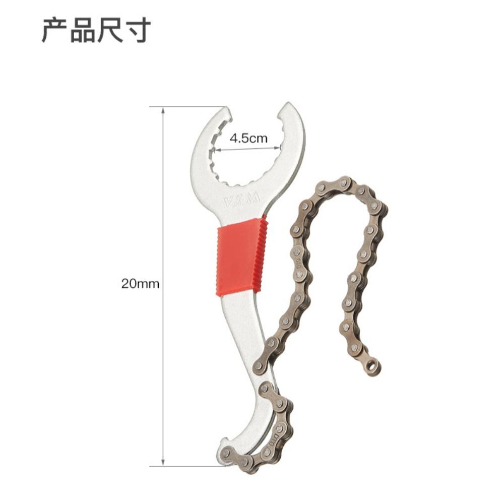 Инструмент для снятия кассеты велосипеда 3-в-1 Комбо с хлыстом для цепи и ключом для каретки для ремонта маховика горного и шоссейного велосипеда