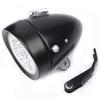 PLEAVIT LED Bicycle Retro Front Black Bullet-Shaped Light, 7-Light Headlight, Light, Battery-Operated,