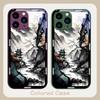 Китайская пейзажная живопись для iPhone 16 Plus 15 14 13 12 Mini 11 Pro Max X XS XR 7 8 Plus 2022 Закаленное стекло Чехол для телефона