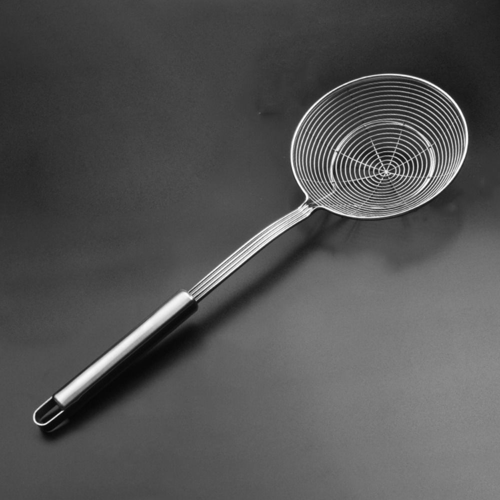 Large leakage hole Colander Stainless Steel Ladle Skimmer Spider Mesh Strainer  French Fries