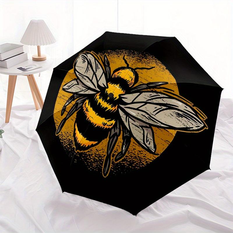 1pc Bee Honeycomb Automatic Open/Close Umbrella, Portable Folding Umbrella for Travel, Themed Events, It is suitable as a gift for various festivals,