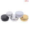 10 шт алюминиевые банки контейнеры горшок жестяной пустой воск бальзам для губ косметические контейнеры