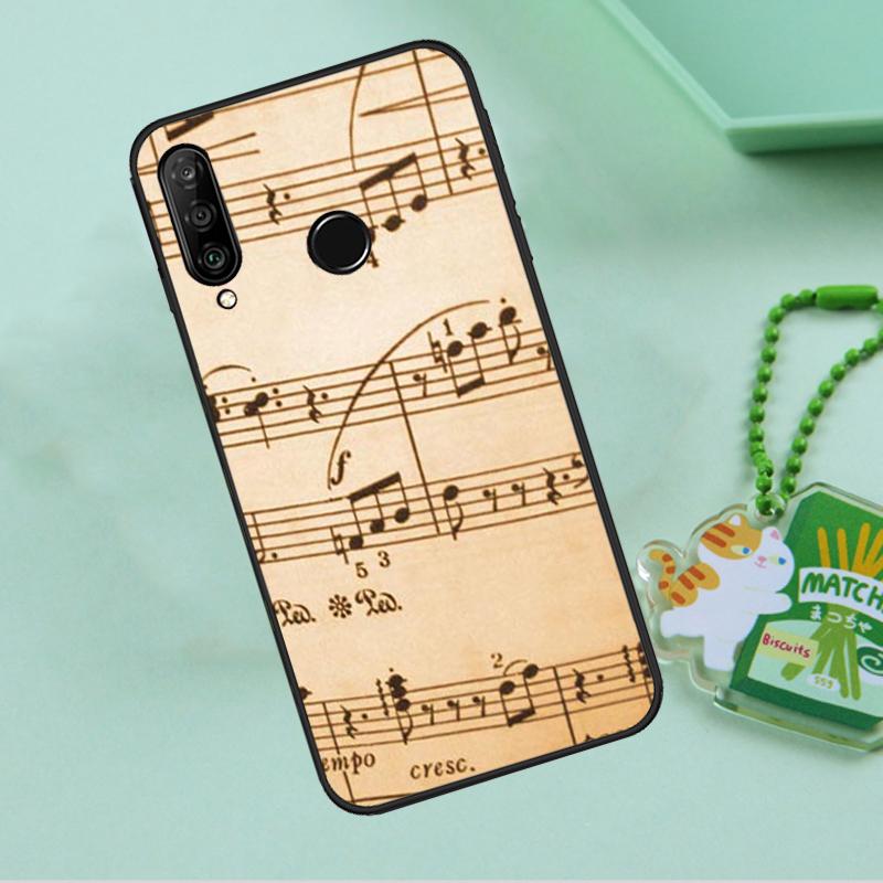 Music Note For Huawei Nova Y90 Y70 Y60 Y61 Y91 Y72 9 10 SE 12i 12s 11i 5T P60 Pro P20 P30 P40 Lite Case