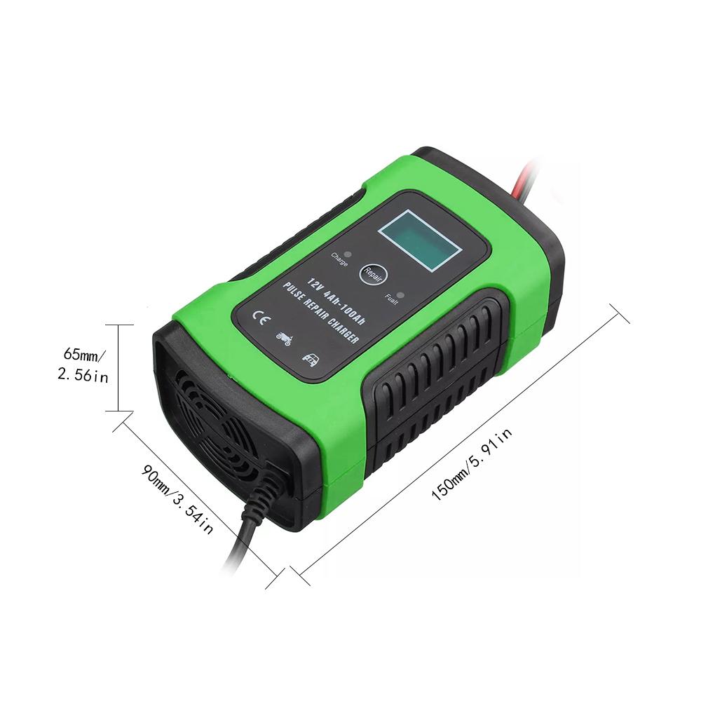 12V 6A Автомобильное зарядное устройство Интеллектуальное быстрое зарядное устройство Импульсное зарядное устройство для ремонта Полностью автоматическое зарядное устройство