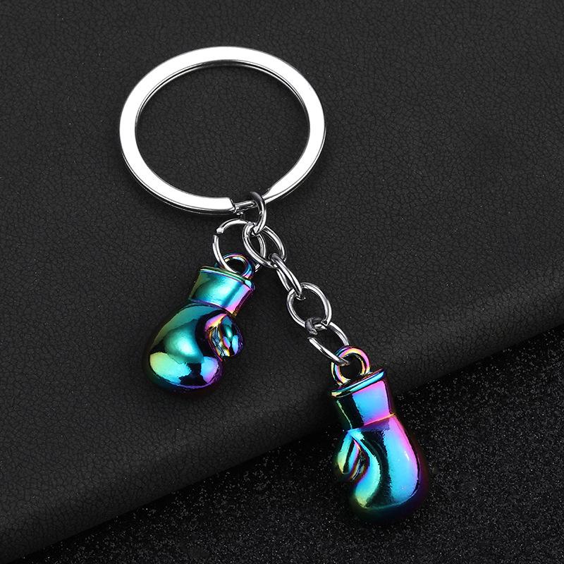 Unique Boxing Gloves Keychain Personalized Simulation Fitness Equipment Pendant For Men Women Couple Car Keys Pendant Gifts
