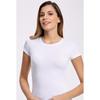Женская футболка из лайкры с круглым воротником, 5 шт., белая