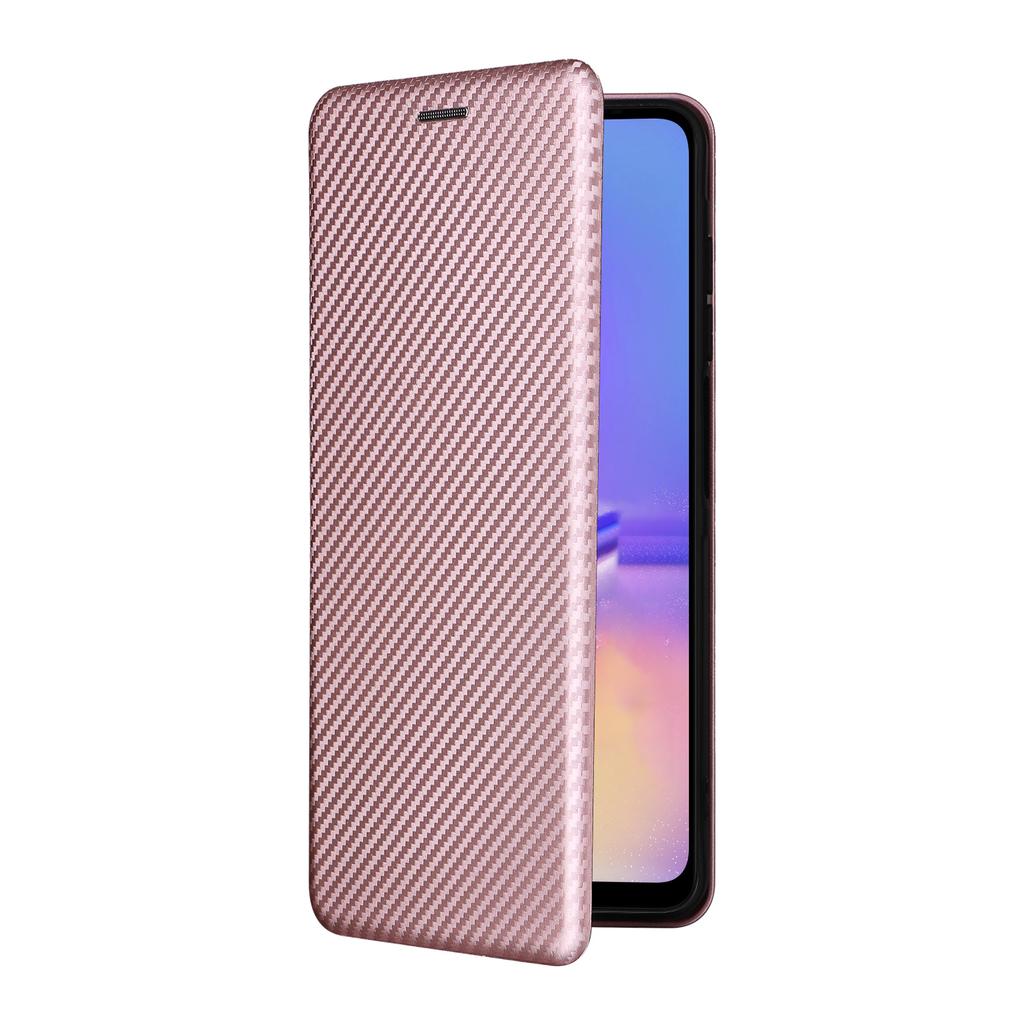 For Samsung Galaxy A07 4G Case Carbon Fiber Texture Drop-Proof PU Leather Phone Cover