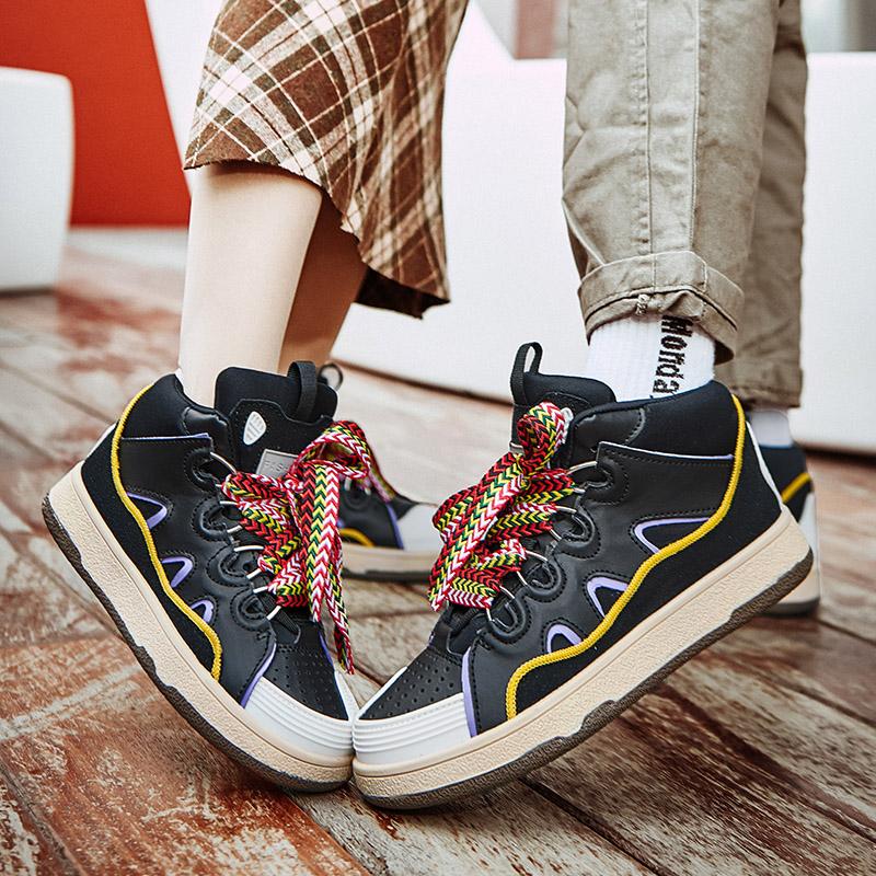 Мужская/женская обувь в стиле Харадзюку, совместная марка Tide, немецкая обувь, обувь для папы, высокие повседневные кроссовки для пары