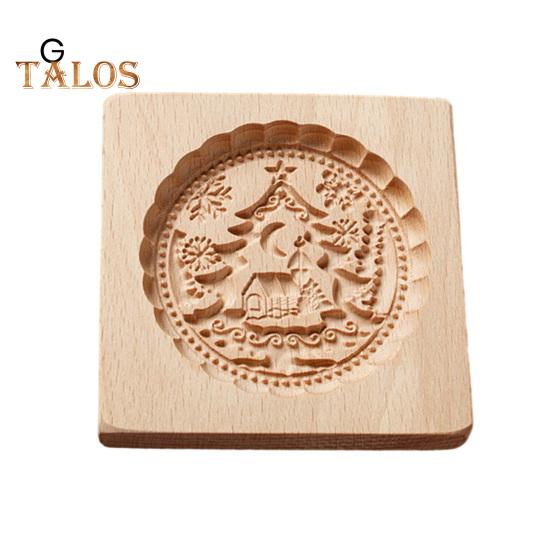 Деревянная 3D форма для печенья, животное, цветок, снежинка, Санта, пищевая антипригарная форма, можно мыть в посудомоечной машине, форма для шоколадного печенья, конфет, инструменты для выпечки, кухонные принадлежности