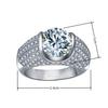 Luxury 5A Zircon Ring 925 Sterling Silver For Women Wedding Fine Jewelry Engagement Plated 18K white gold Rings Fashion gift