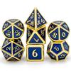 Cusdie Металлические блестящие кубики DND 7 шт. Каркасные сплошные кубики D&D D4-D20 Набор многогранных кубиков для ролевой игры Pathfinder TRPG