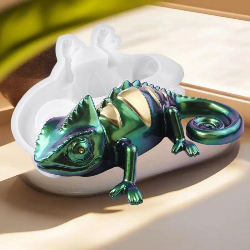 3D Хамелеон Ящерица Силиконовая Форма Сделай Сам Ручной Работы Рептилия Кристалл Эпоксидная Смола Гипс Ремесло Литьевые Формы Домашний Декор
