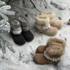 Снегоступы на толстой подошве ретро бархатные милые Mori hair tube увеличивающие рост нишевые теплые хлопковые ботинки Мао Мао boots