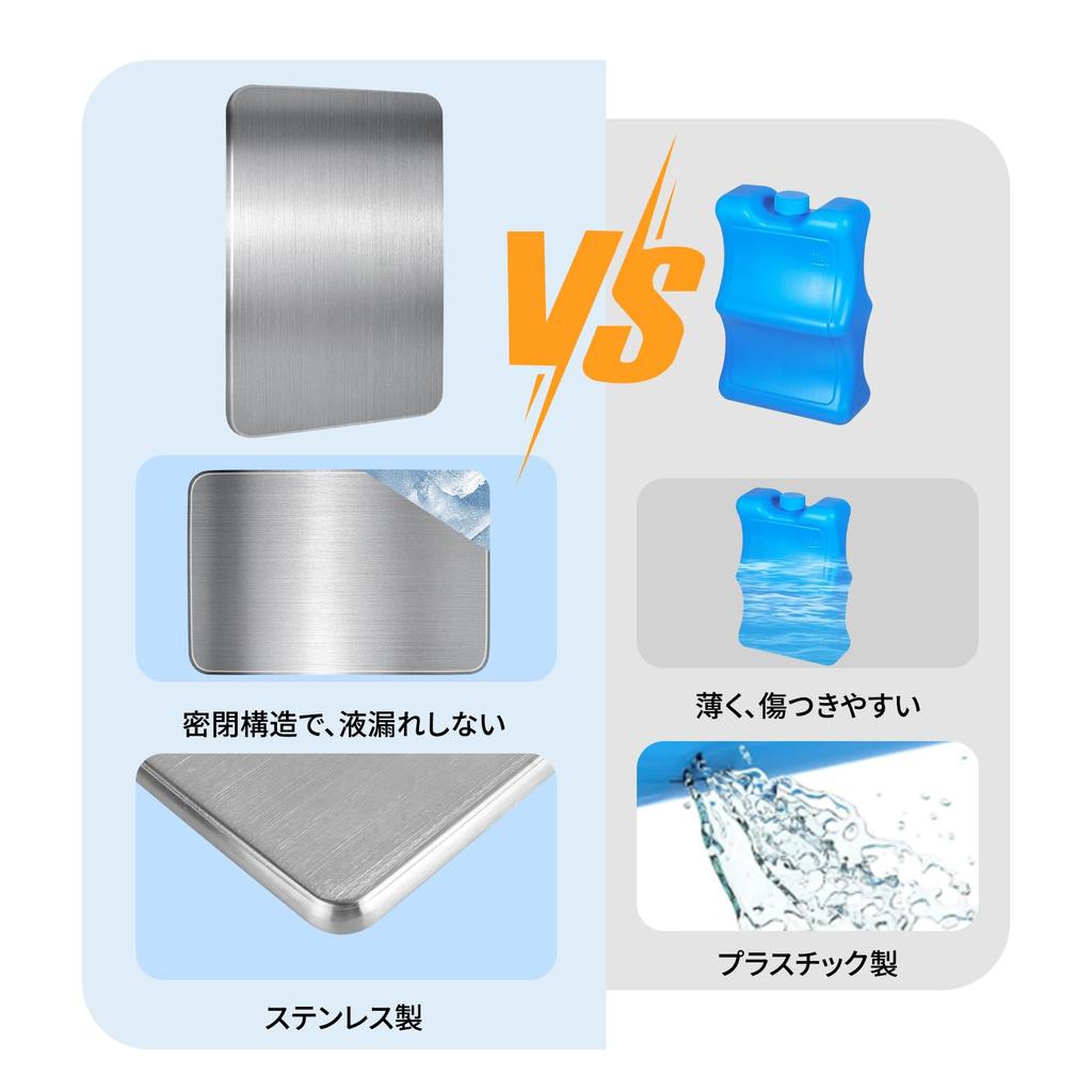 Voocye Ланч-бокс из нержавеющей стали для охлаждения льдом, катастрофа, походный рюкзак для улицы, долговечный, мощный, двойная быстрая заморозка, пакет ниже нуля, многоразовый,