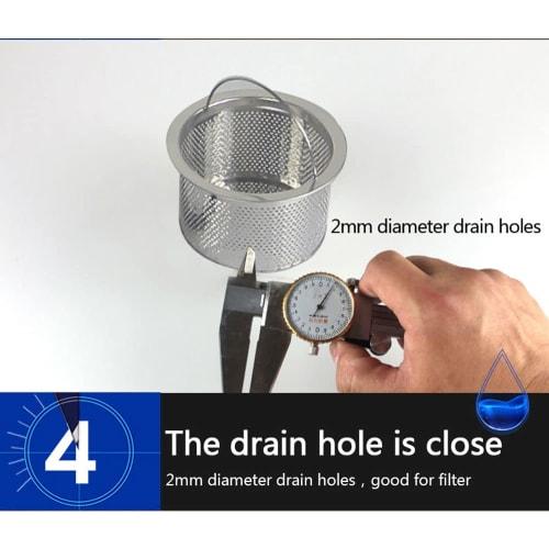 Talea Sink Drain Garbage Receptacle Stainless Steel Sink Basket