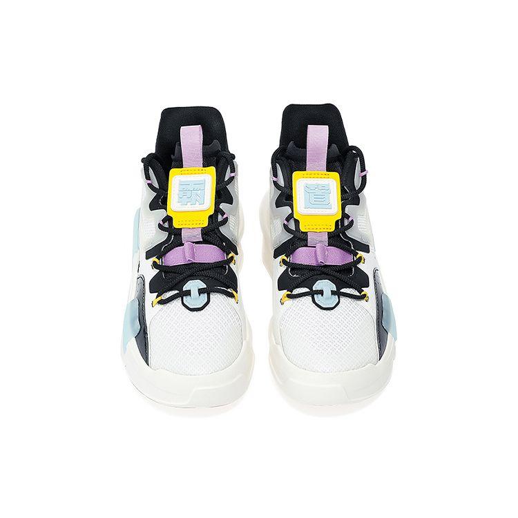 Anta Badass 3 Durable Non-Slip Low-Top Sneakers Women Sneakers White Black Blue 122138081-4