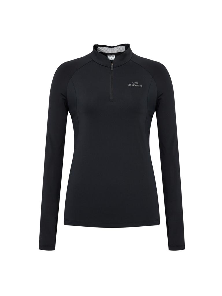 Женская футболка Eider Ice-Long с длинным рукавом на молнии_Черный