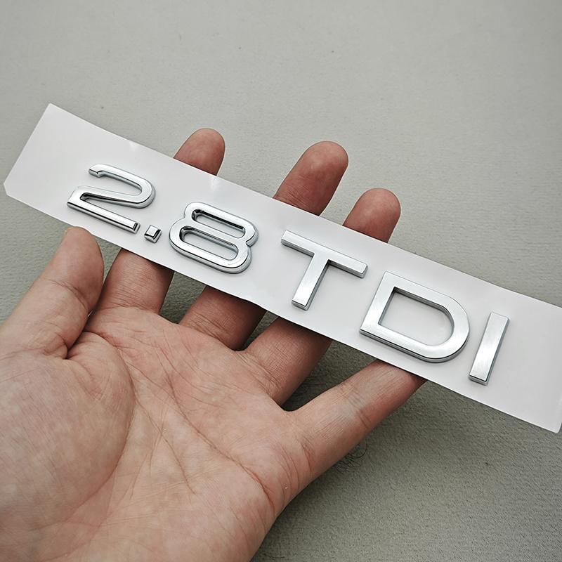3D ABS Car Logo 1.9 2.0 2.8 3.0 4.2 TDI 3.6 Sticker Trunk Emblem Rear Badge For 6nlbr A3 A4 A5 A6 A7 A8 Q3 Q5 Q7 Q8 Accessroies nlbr6