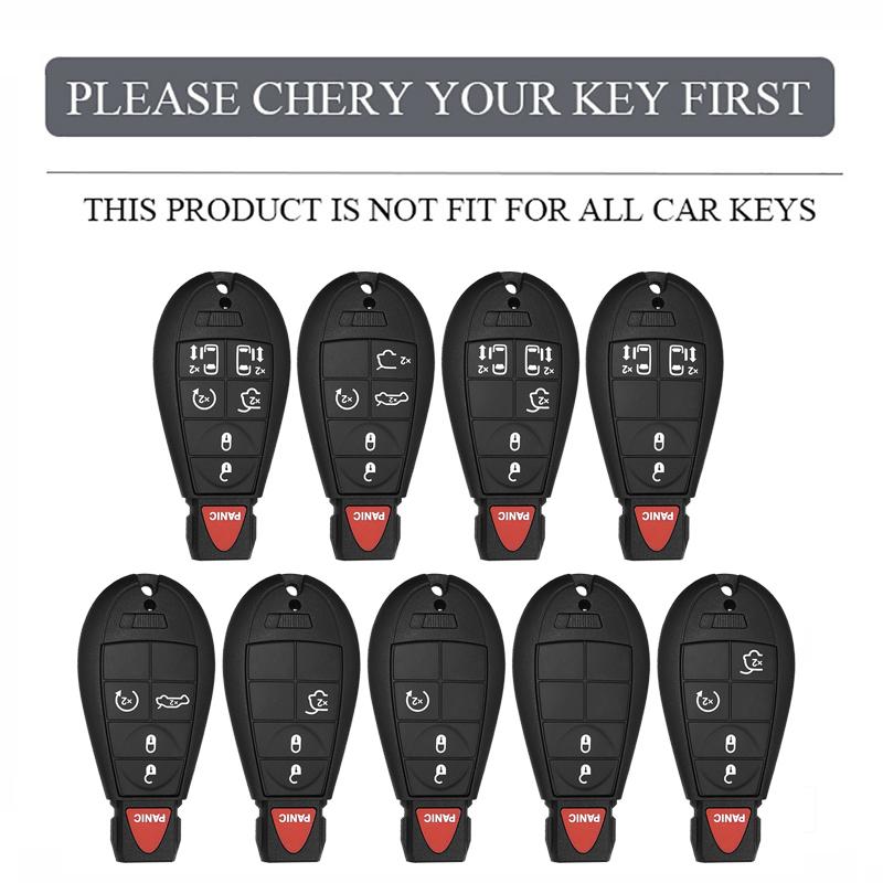 New Zinc Alloy Leather Car Remote Key Case Cover For Jeep Chrysler Grand Cherokee Dodge Durango Magnum Ram Styling Accessories AKY1