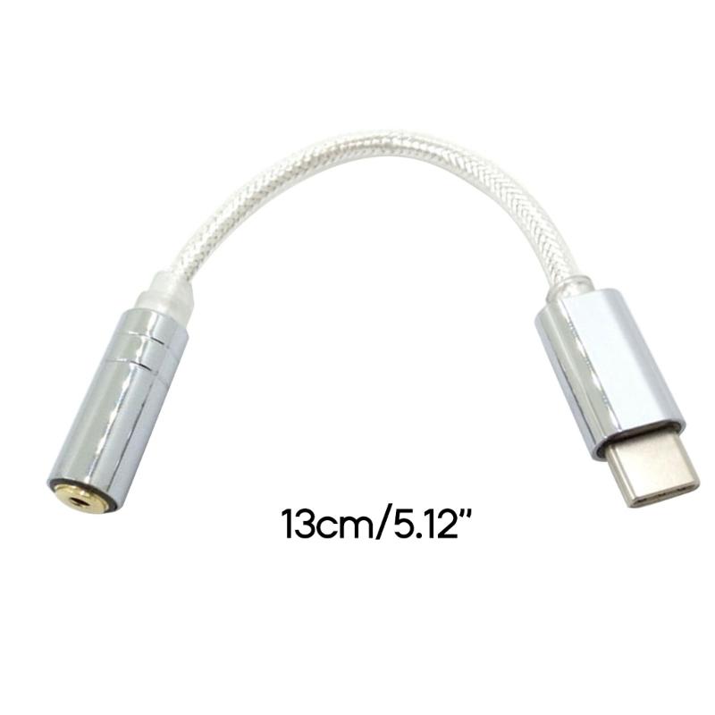 Durable Type-C to 3.5mm/2.5mm/4.4mm Female Adapter Cord Great Compatibility Flexible USB C Headphone Cable Replacement