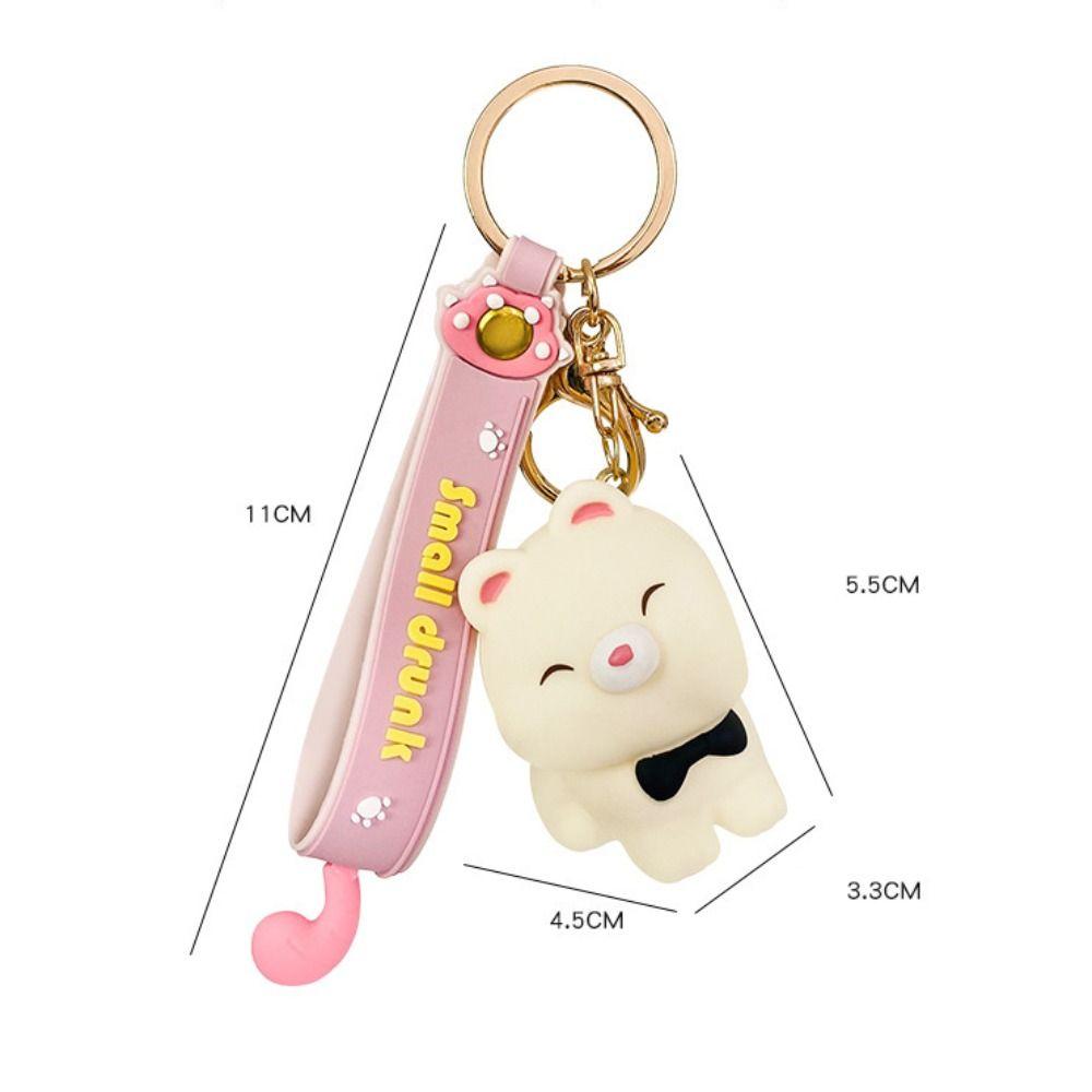 Cute School Bag Pendant Creative Couple KeyChain New Pig Pendant Men Women