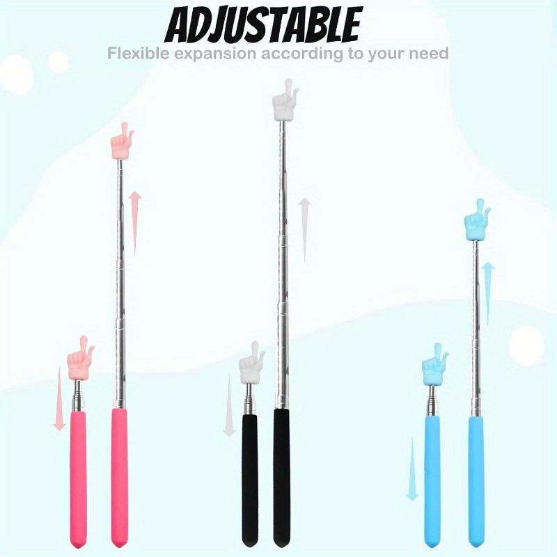 3Pcs Telescopic Teachers Pointer, Extendable Hand Pointer Finger Pointer Stick, Mini Retractable Classroom Pointer