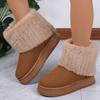 Fashion Winter Short Plush Warm Snow Boots for Women Fashion Camel Faux Fur Snow Boots Woman Non Slip Platform Booties Mujer