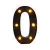 Black Marquee Number Lamp Lighted Light Warm White Up Sign for
