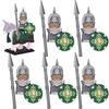 MOC Medieval Military Building Blocks Elven Warrior Orc Rohan Gondor Knight Character Set Animal Army Weapon Bow Crossbow Toy