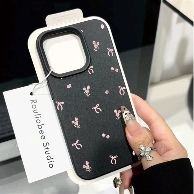Розовый чехол с цветочным бантом для Samsung Galaxy A07 A36 5G A26 A06 A16 A15 A25 A55 A35 A54 A14 A34 A24 A32 A52 A72 A53 A33 A05 A05S