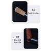 Wood-Grain Handle Espresso Cleaning Brush Flexible Coffee Grinder Cleaning Brush  Home Kitchen