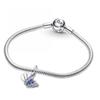 Pandora Blue Butterfly   Quart Double Dangle Charm 790757c01