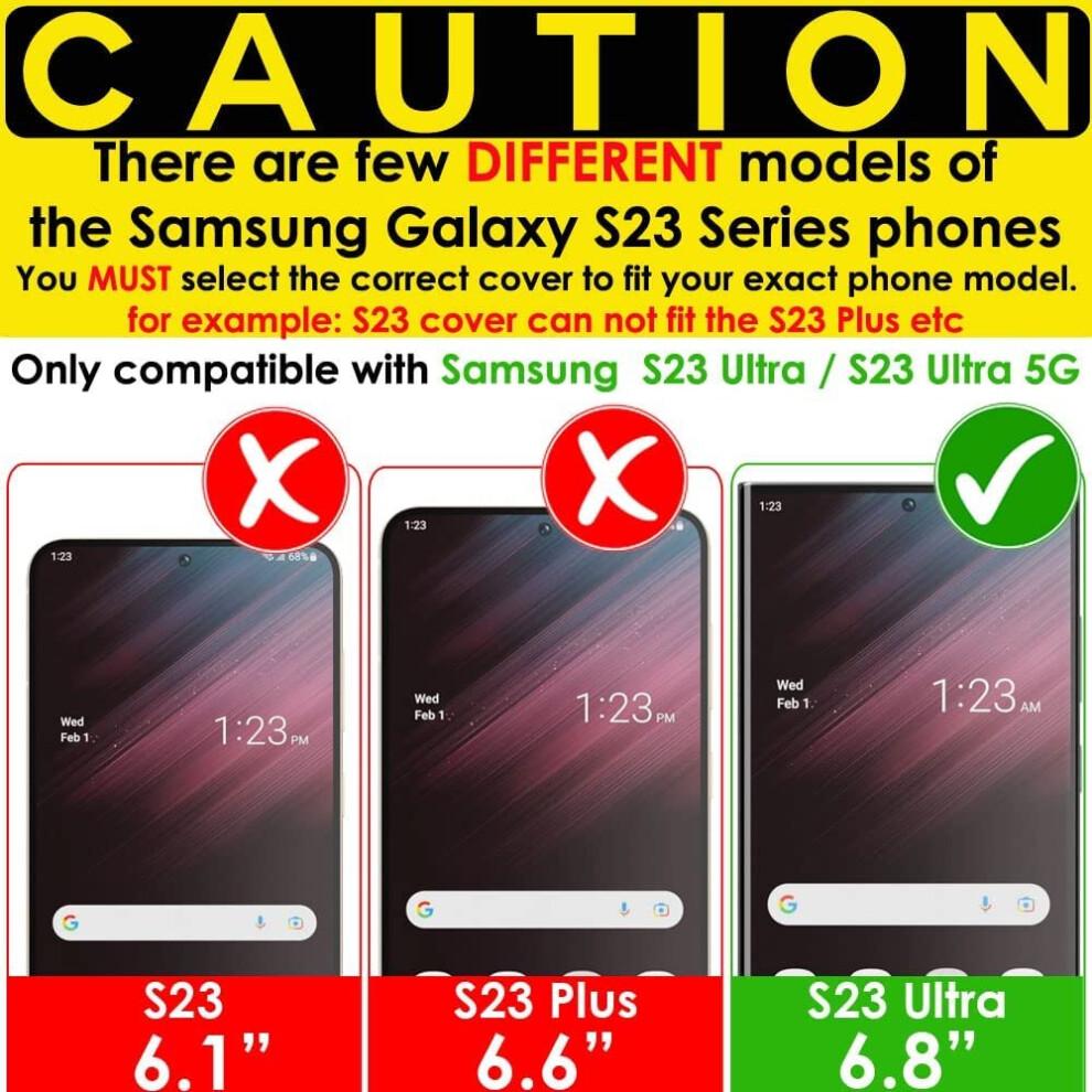 Samsung Galaxy S23 Ultra Fusion Armour Ring Stand Case - Rugged Protective Magnetic Kickstand, Wireless Charging