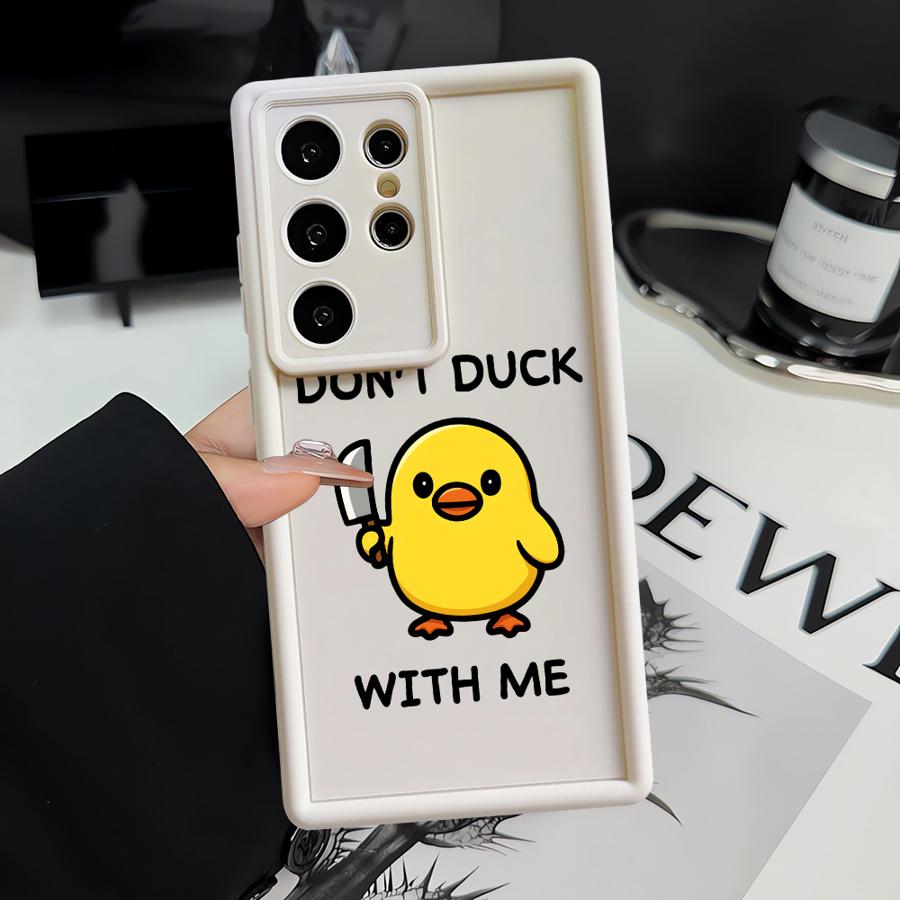 Милый минималистичный чехол-утка для Samsung Galaxy S26 Ultra S23 FE S21 S25 S25 Edge S20FE S22 S24 Plus S24Ultra