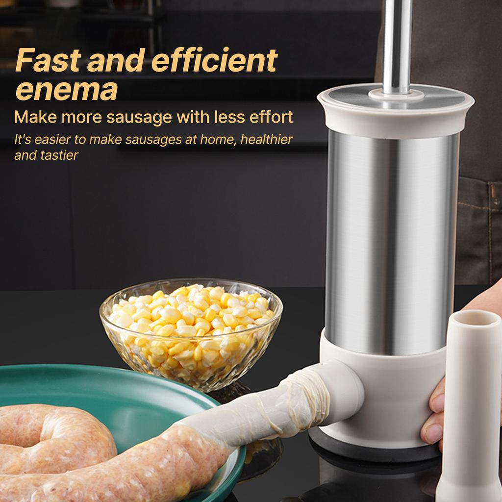 3.3Lbs колбасный шприц из нержавеющей стали вертикальный мясной наполнитель без источника питания ручной пресс самодельный