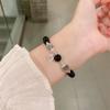 Exquisite Black  Beaded Bracelet For Women Ins Style Trendy Cool Bracelet  Simple Jewelry Party Gift