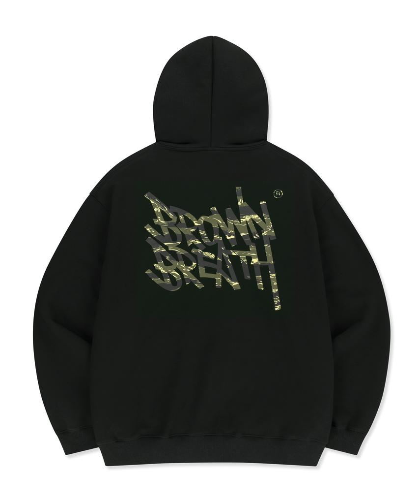 Худи с биркой 'Tiger Camo' - Черное